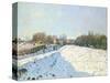 Effect of Snow at Argenteuil, 1874-Alfred Sisley-Stretched Canvas