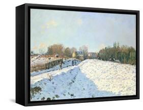 Effect of Snow at Argenteuil, 1874-Alfred Sisley-Framed Stretched Canvas