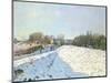 Effect of Snow at Argenteuil, 1874-Alfred Sisley-Mounted Giclee Print