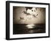 Effect of the Sun, Sunset at a Beach-Gustave Le Gray-Framed Giclee Print