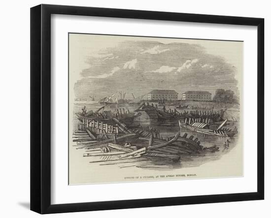 Effects of a Cyclone, at the Apollo Bunder, Bombay-null-Framed Giclee Print