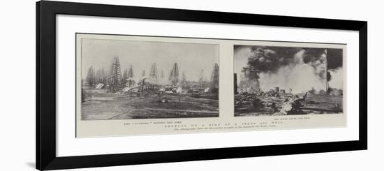 Effects of a Fire at a Texan Oil Well-null-Framed Giclee Print