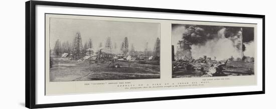 Effects of a Fire at a Texan Oil Well-null-Framed Giclee Print