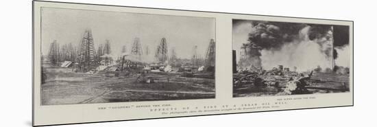 Effects of a Fire at a Texan Oil Well-null-Mounted Giclee Print