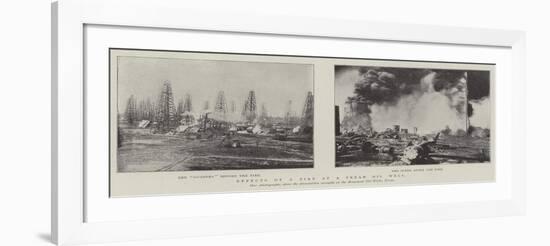 Effects of a Fire at a Texan Oil Well-null-Framed Giclee Print