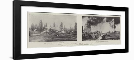 Effects of a Fire at a Texan Oil Well-null-Framed Giclee Print