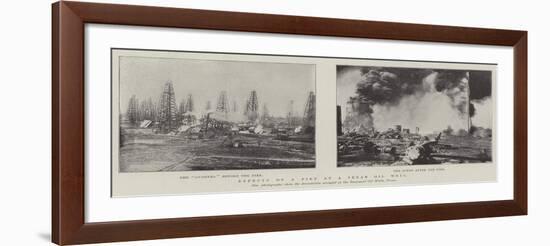 Effects of a Fire at a Texan Oil Well-null-Framed Giclee Print