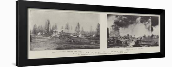 Effects of a Fire at a Texan Oil Well-null-Framed Giclee Print