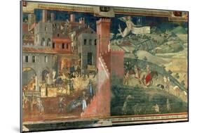 Effects of Good Government, c.1338-Ambrogio Lorenzetti-Mounted Giclee Print