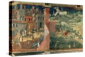 Effects of Good Government, c.1338-Ambrogio Lorenzetti-Stretched Canvas