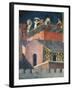 Effects of Good Government in City, Masons at Work-Ambrogio Lorenzetti-Framed Giclee Print