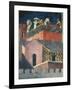 Effects of Good Government in City, Masons at Work-Ambrogio Lorenzetti-Framed Giclee Print