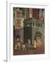 Effects of Good Government in City, Procession of Nobiliy on Streets of City-Ambrogio Lorenzetti-Framed Giclee Print