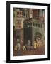 Effects of Good Government in City, Procession of Nobiliy on Streets of City-Ambrogio Lorenzetti-Framed Giclee Print