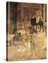 Effects of Good Government in the City, City Street-Ambrogio Lorenzetti-Stretched Canvas