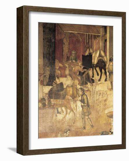 Effects of Good Government in the City, City Street-Ambrogio Lorenzetti-Framed Giclee Print