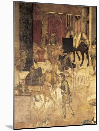 Effects of Good Government in the City, City Street-Ambrogio Lorenzetti-Mounted Giclee Print