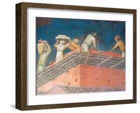 Effects of Good Government in the City-Ambrogio Lorenzetti-Framed Art Print