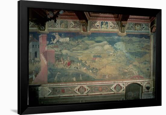 Effects of Good Government in the Countryside, 1338-40-Ambrogio Lorenzetti-Framed Giclee Print