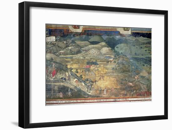 Effects of Good Government in the Countryside, 1388-40-Ambrogio Lorenzetti-Framed Giclee Print