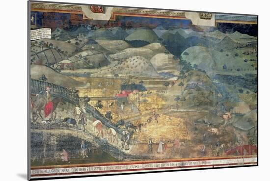 Effects of Good Government in the Countryside, 1388-40-Ambrogio Lorenzetti-Mounted Giclee Print