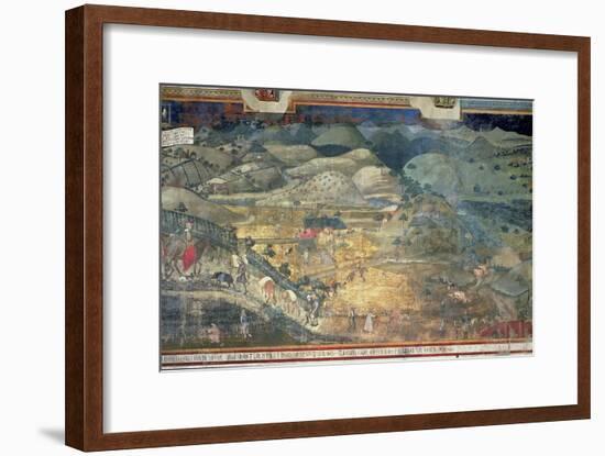 Effects of Good Government in the Countryside, 1388-40-Ambrogio Lorenzetti-Framed Giclee Print