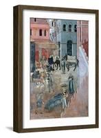 Effects of Good Government on the City Life, (Detail), 1338-1340-Ambrogio Lorenzetti-Framed Giclee Print