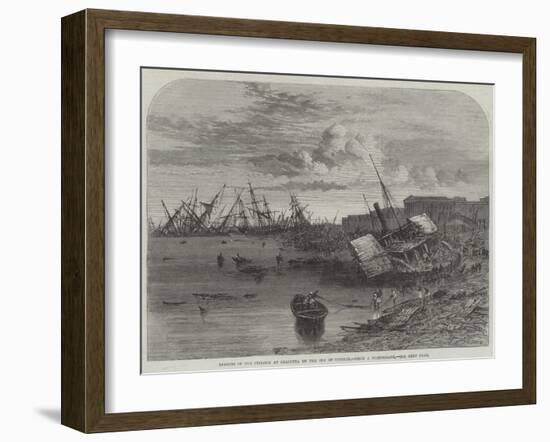 Effects of the Cyclone at Calcutta on 5 October-null-Framed Giclee Print