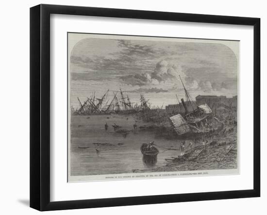 Effects of the Cyclone at Calcutta on 5 October-null-Framed Giclee Print