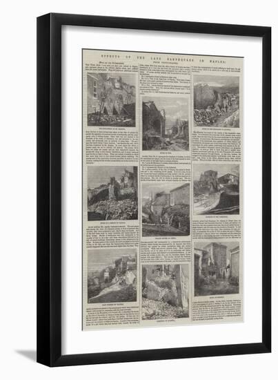 Effects of the Late Earthquake in Naples-null-Framed Giclee Print