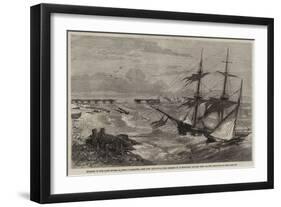 Effects of the Late Storm at Great Yarmouth-null-Framed Giclee Print