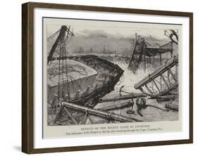 Effects of the Recent Gales at Liverpool-null-Framed Giclee Print