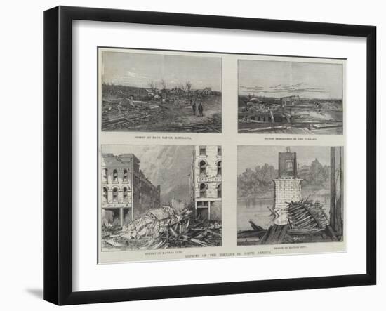 Effects of the Tornado in North America-null-Framed Giclee Print
