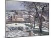 Effet de Neige a L'Hermitage, Pontoise, 1875-Camille Pissarro-Mounted Giclee Print