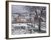 Effet de Neige a L'Hermitage, Pontoise, 1875-Camille Pissarro-Framed Giclee Print