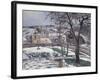 Effet de Neige a L'Hermitage, Pontoise, 1875-Camille Pissarro-Framed Giclee Print