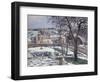 Effet de Neige a L'Hermitage, Pontoise, 1875-Camille Pissarro-Framed Giclee Print