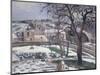 Effet de Neige a L'Hermitage, Pontoise, 1875-Camille Pissarro-Mounted Giclee Print