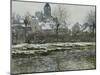 Effet de neige à Vétheuil ou Eglise de Vétheuil neige-Claude Monet-Mounted Giclee Print