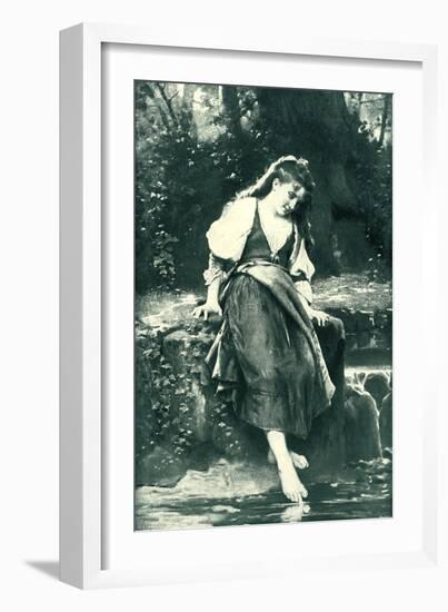 Effie in the Pool -illustration to poem-Leon Bazile Perrault-Framed Giclee Print
