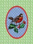 Vintage Christmas Robin-Effie Zafiropoulou-Giclee Print