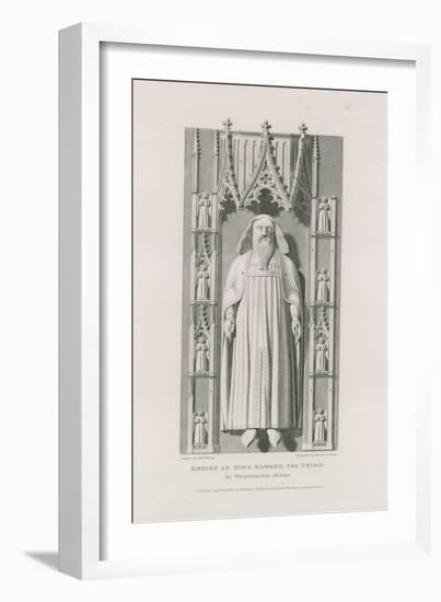 Effigy of King Edward the Third-Edward Blore-Framed Giclee Print