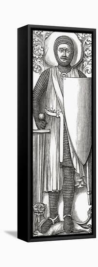 Effigy of William Marshall from His Tomb in Temple Church, London, from 'A Short History of the…-null-Framed Stretched Canvas