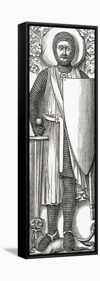 Effigy of William Marshall from His Tomb in Temple Church, London, from 'A Short History of the…-null-Framed Stretched Canvas