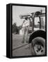 Effigy to Paul Robeson Hanging on Truck-null-Framed Stretched Canvas