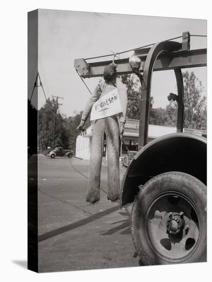 Effigy to Paul Robeson Hanging on Truck-null-Stretched Canvas