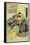 Egawa from Maruebiya House, illustration 'The Courtesans personifying the eight views of Japan'-Kuniyoshi Utagawa-Framed Stretched Canvas