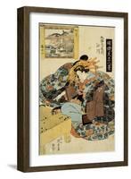 Egawa from the Maruebiya House, Late 1820S-Utagawa Kuniyasu-Framed Giclee Print