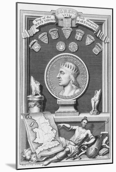 Egbert, King of the West Saxons and first monarch of all England, (18th century)-George Vertue-Mounted Giclee Print