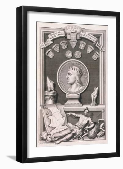 Egbert King of the West Saxons First Monarch of All England-George Vertue-Framed Giclee Print